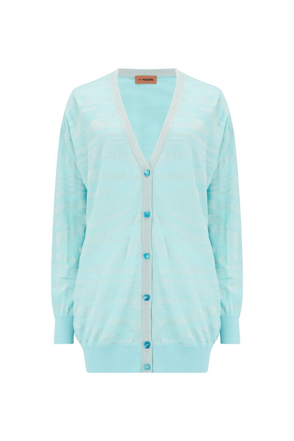 Missoni Women's Space-Dyed Cardigan Blue - New S23 Collection