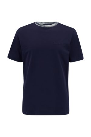 Missoni Men’s Crew-Neck T-shirt Navy - New S23 Collection