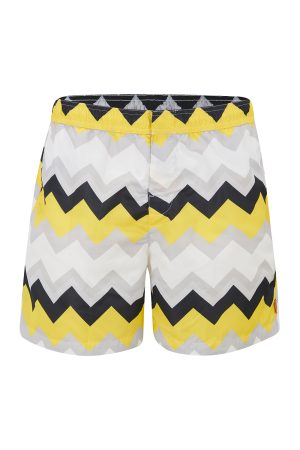 Missoni Men's Zigzag Swim Shorts Yellow - New S23 Collection