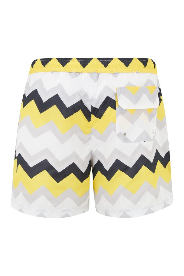 Missoni Men's Zigzag Swim Shorts Yellow - New S23 Collection