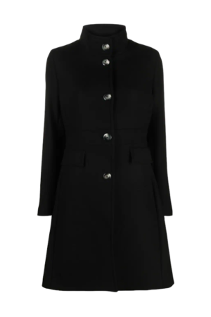Herno Women’s Wool Military Coat Black - New W23 Collection