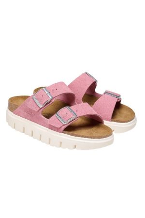 BIRKENSTOCK Arizona Chunky Suede Leather Candy Pink - New S24 Collection